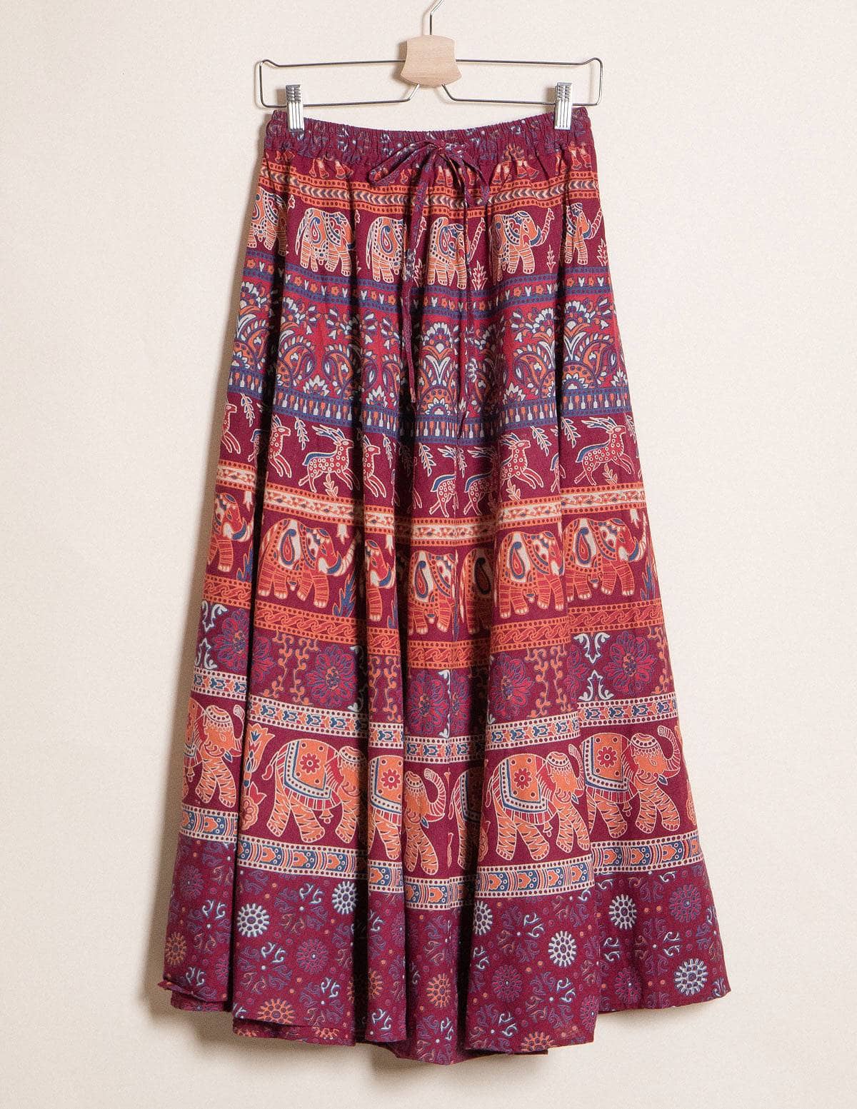 Sanganeri Block Print Skirt — Sivana