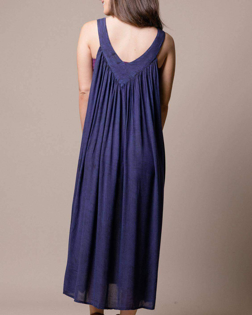 sea blue maxi dress