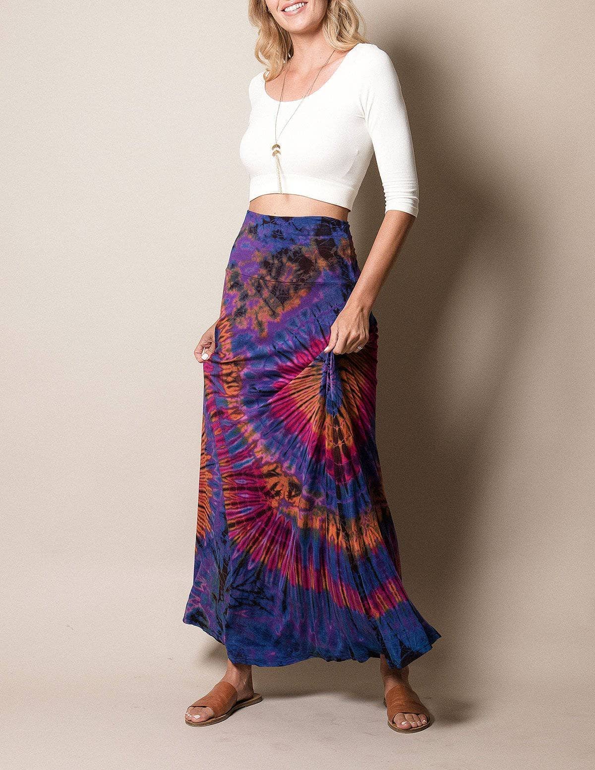 Tie Dye Flowy Skirt — Sivana