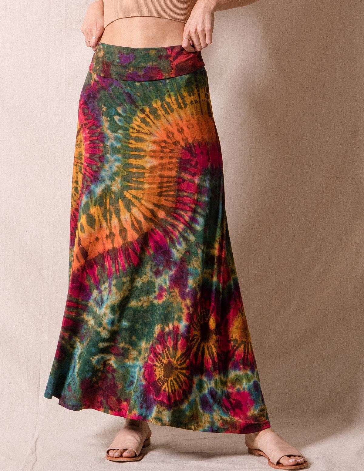 Tie Dye Flowy Skirt — Sivana