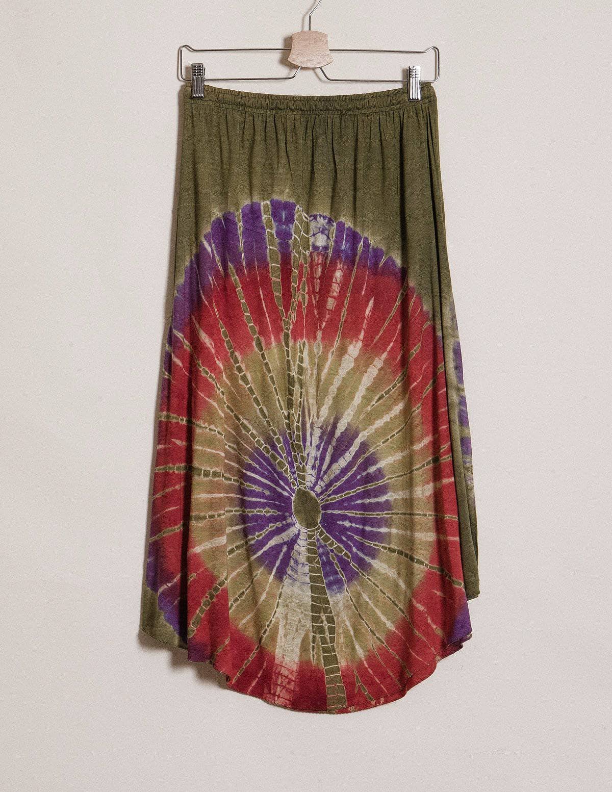 Tie-Dye Skirt - Olive - As-Is-Clearance