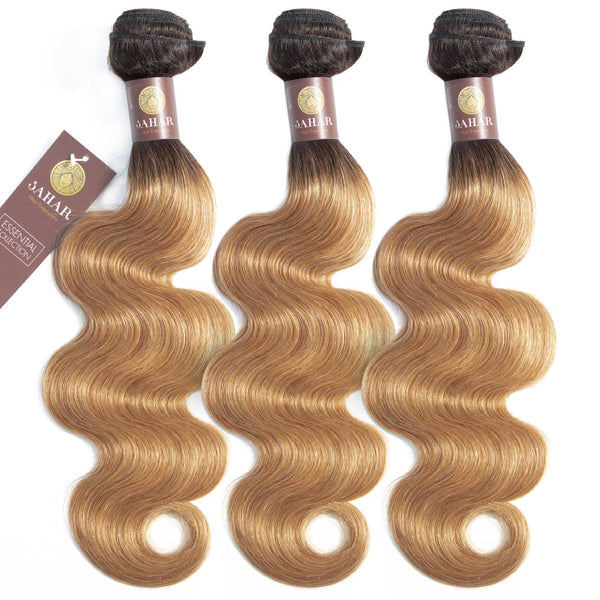 Remy Hair 3 Bundles Strawberry Blonde Body Wave Sahar Hair