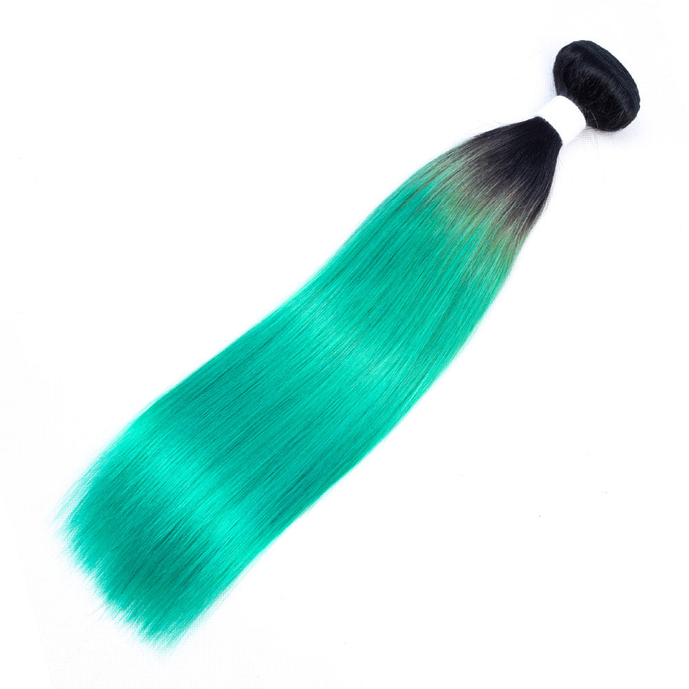 Mermaid Green Human Hair Extensions | Straight | Ombre ...