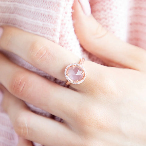 rose quartz gemstone jewellery by dorsya