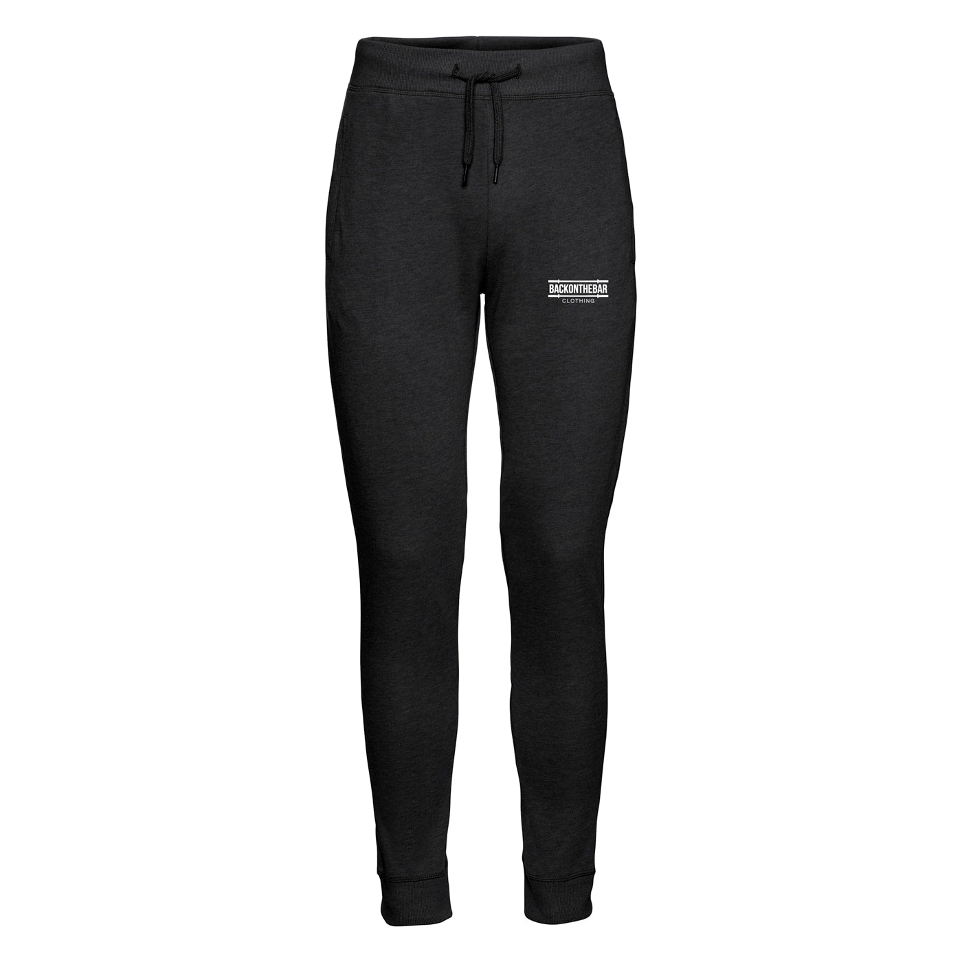 black slim leg joggers