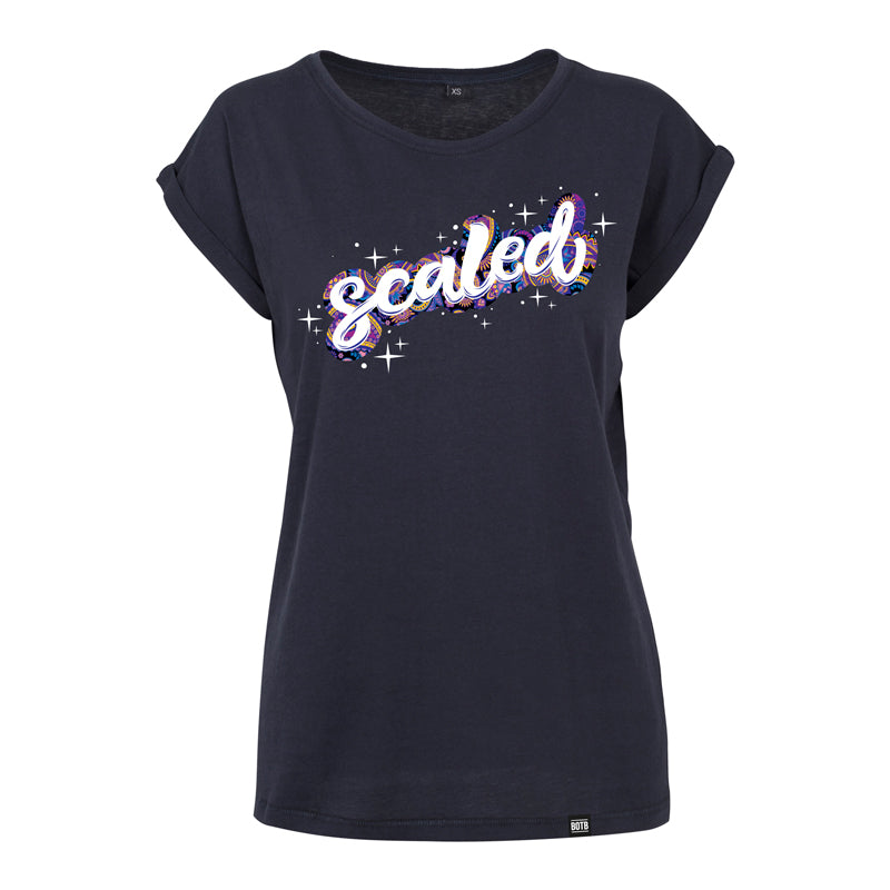 Scaled Extended Shoulder Tee - Navy