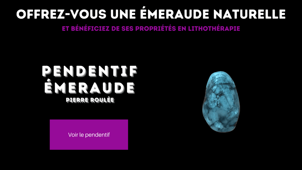 pendentif émeraude naturelle