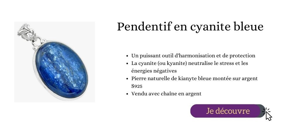 Pendentif Kyanite Bleue