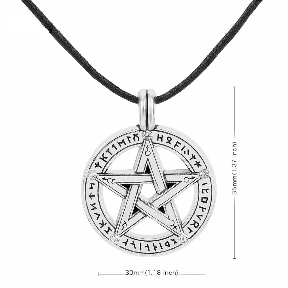 0276DDB845737CB11AE6BDC73713D16E.jpg Pendentif Pentagramme en hébreu avec chaîne ou cordon