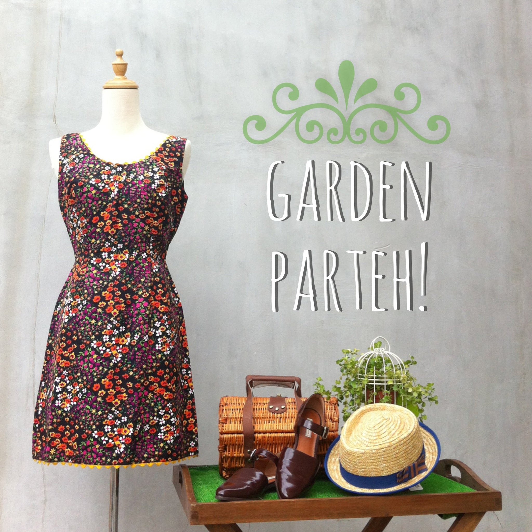 Garden Par-teh | Sexy tailor made floral Vintage 60s party wiggle dres –  Happy Laundry Day Vintage