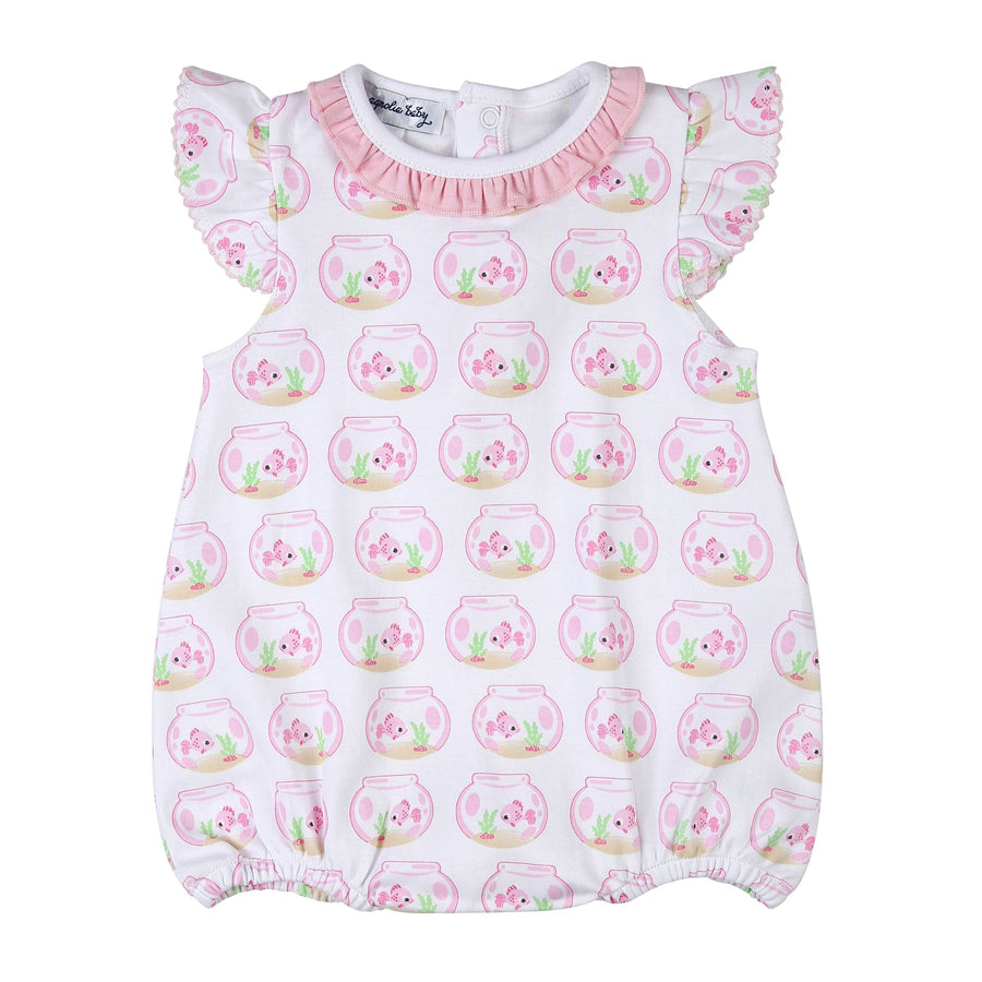 Fishbowl Printed Flutters Bubble-OVERALLS & ROMPERS-Magnolia Baby-Joannas Cuties