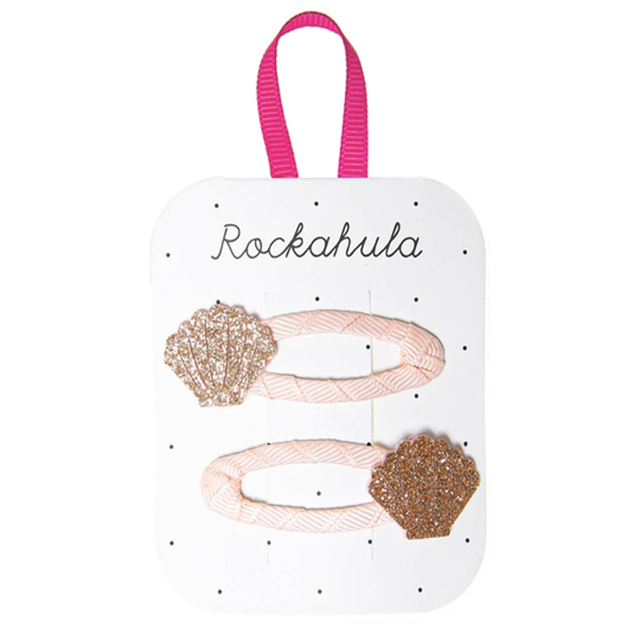 Seashell Glitter Clips
