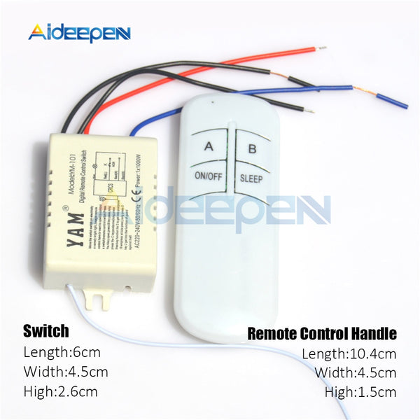 Hot anti-interference 110V Wireless 1Way Light Lamp Remote ON/OFF Control  Switch