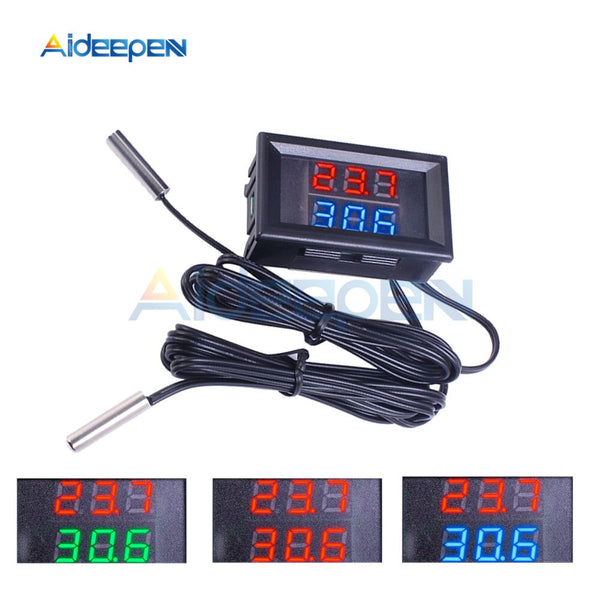 4 Digit DC 4V 28V 0.28 inch LED Dual Display Digital Thermometer w