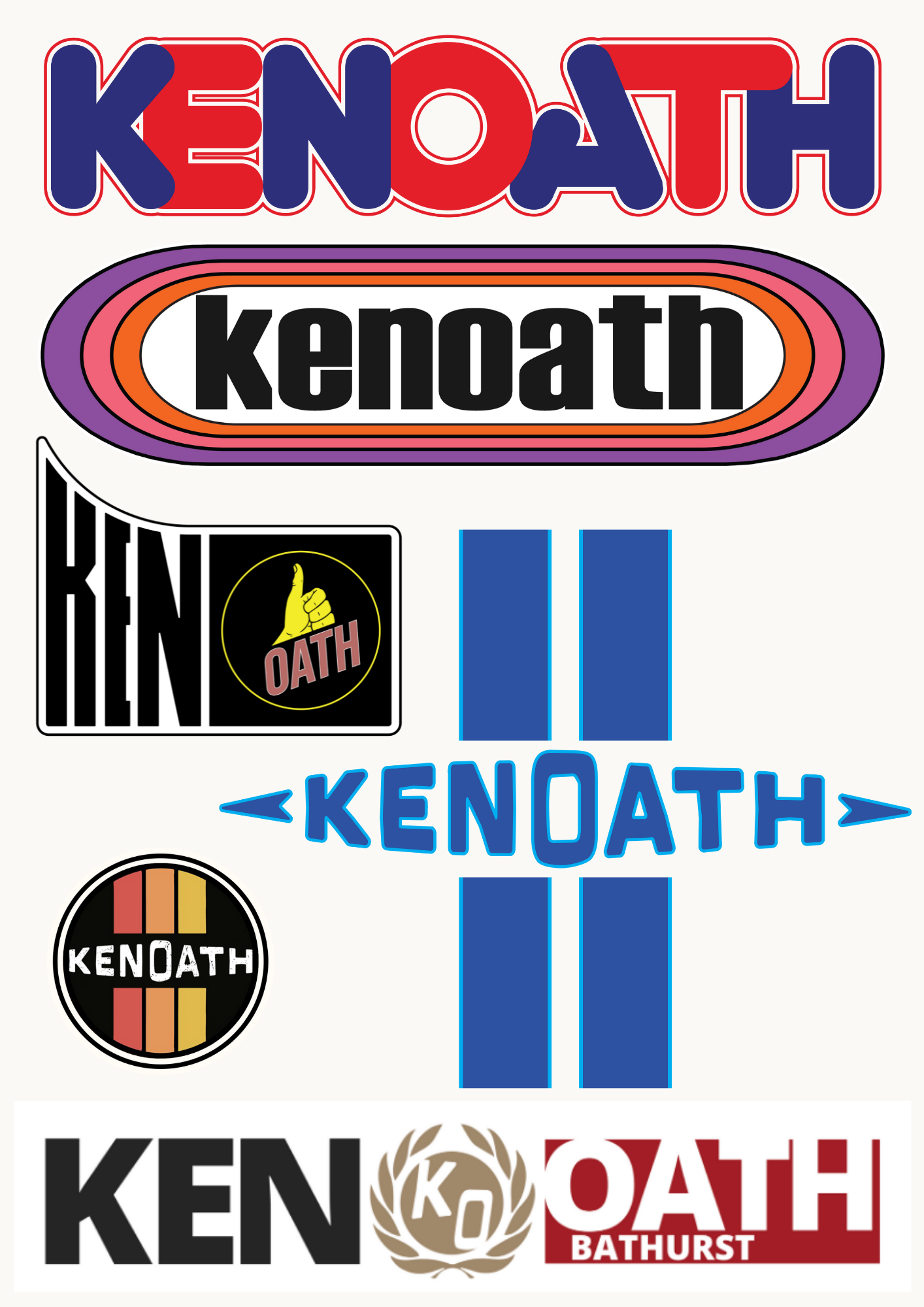 Ken Oath sticker pack kenoath performance holden ford hemi charger valiant