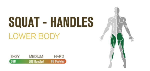 Resistance Band Hip Workouts for Both Men&Women Squat - Handles