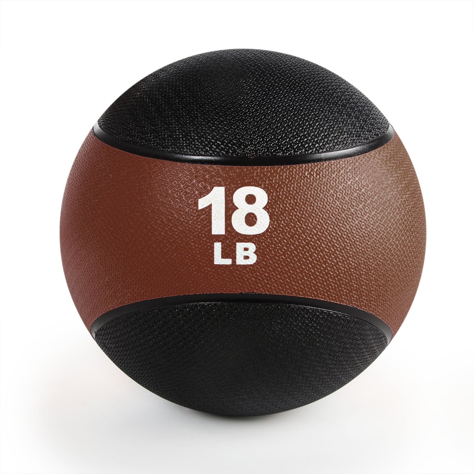 Weighted Medicine Ball Rubber Exercise Ball 18LBS-Brown