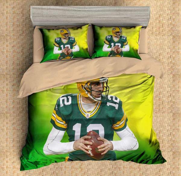 3d Customize Aaron Rodgers Green Bay Packers Bedding Set Duvet