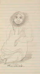 Native American lady drawn by Dall