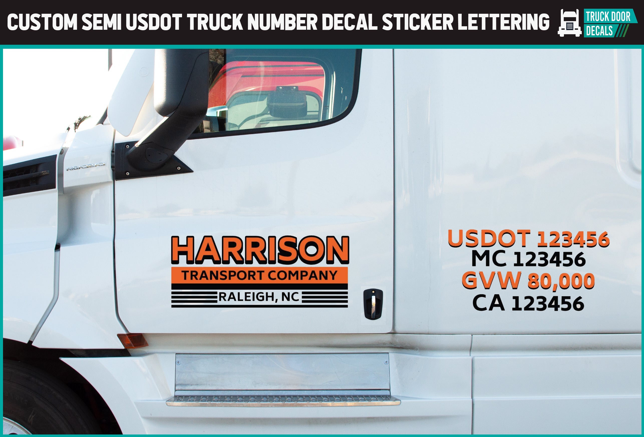 usdot truck lettering decals