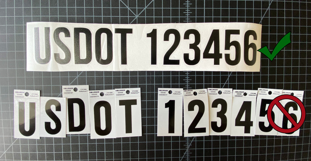 professional usdot decals vs store bought usdot stickers