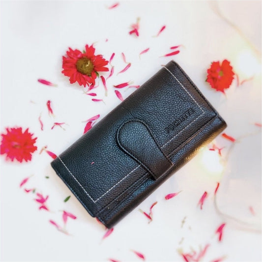 Wallet Clutch in Black Nubuck