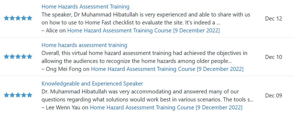 home hazard assessment