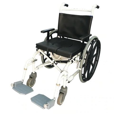 white commode wheelchair