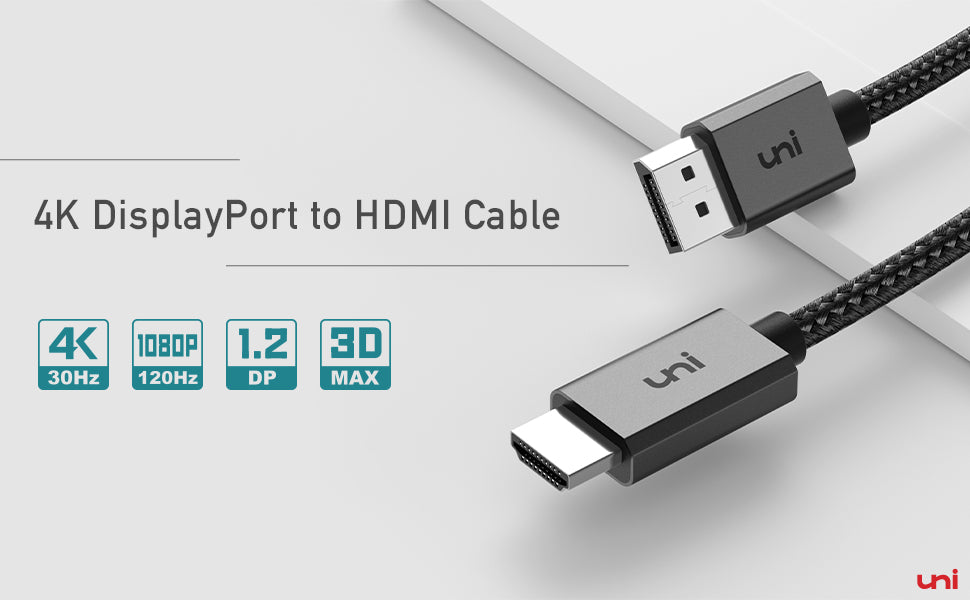 4K DP to HDMI Cable