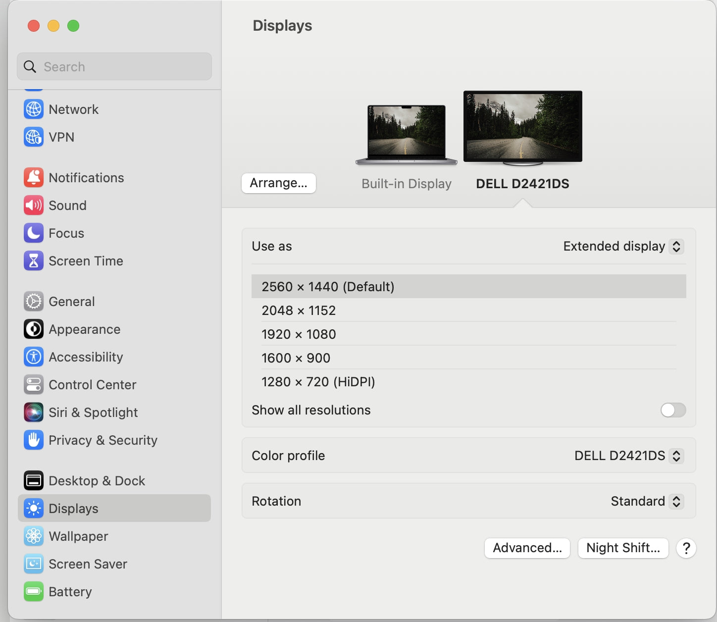 Adjust Resolution for 4K External Display MacOS Ventura