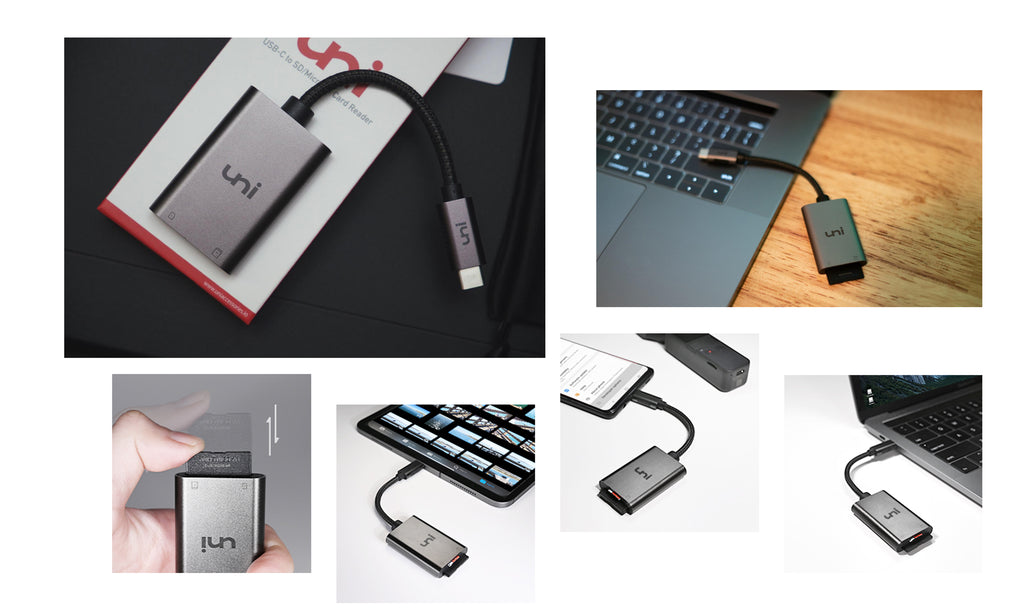 uni Lecteur de Carte SD, Lecteur de Carte Mémoire USB C, Adaptateur USB 3.0  pour Prend en Charge SD/Micro SD/SDHC/SDXC/MMC, Compatible avec MacBook Pro  Air, iPad Pro Air, Galaxy S22, Pixel, XPS