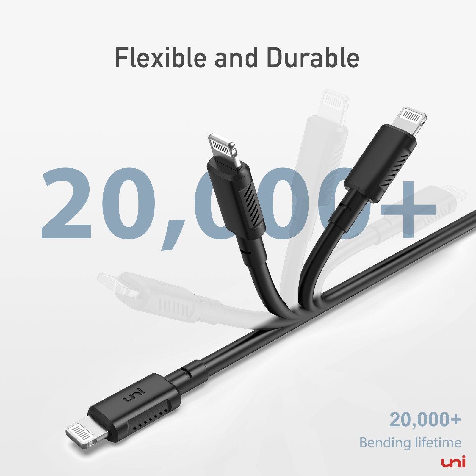 goedkoop mooi zo Bourgondië uni® Lightning Fast Charging Cable, Apple iPhone Full Speed USB C Charging  Cable