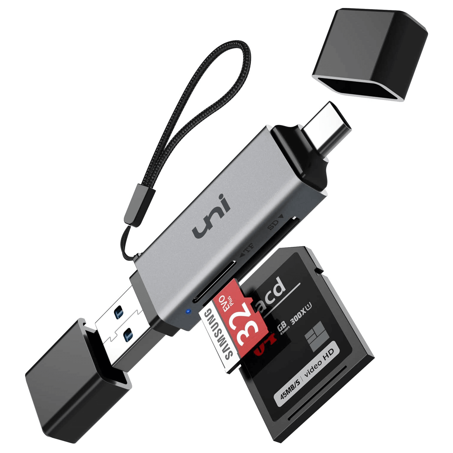 uni® SD Card Reader USB C, USB to SD/ Card | UHS-I