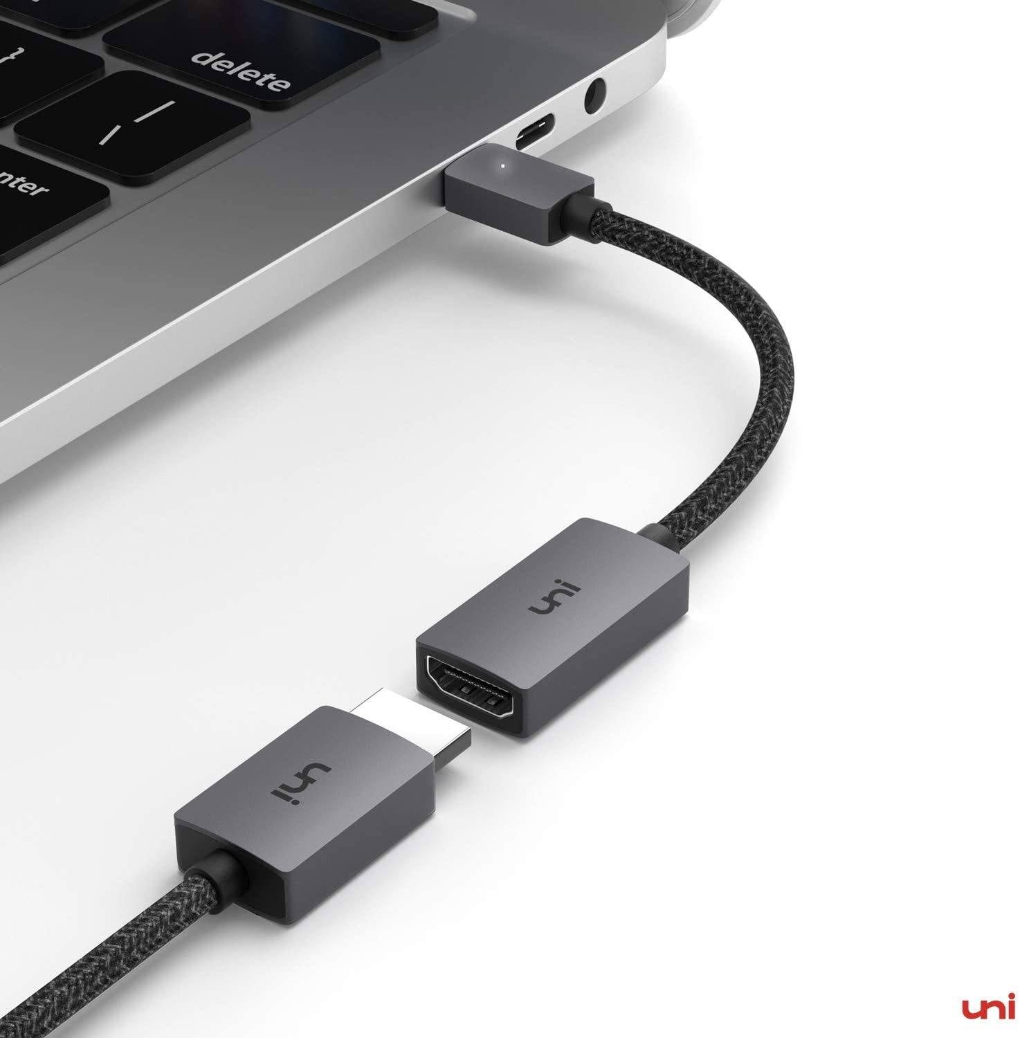 scherp Blokkeren antiek uni® USB C to HDMI Adapter 4K / Dual Monitors for MacBook Air, Aluminum