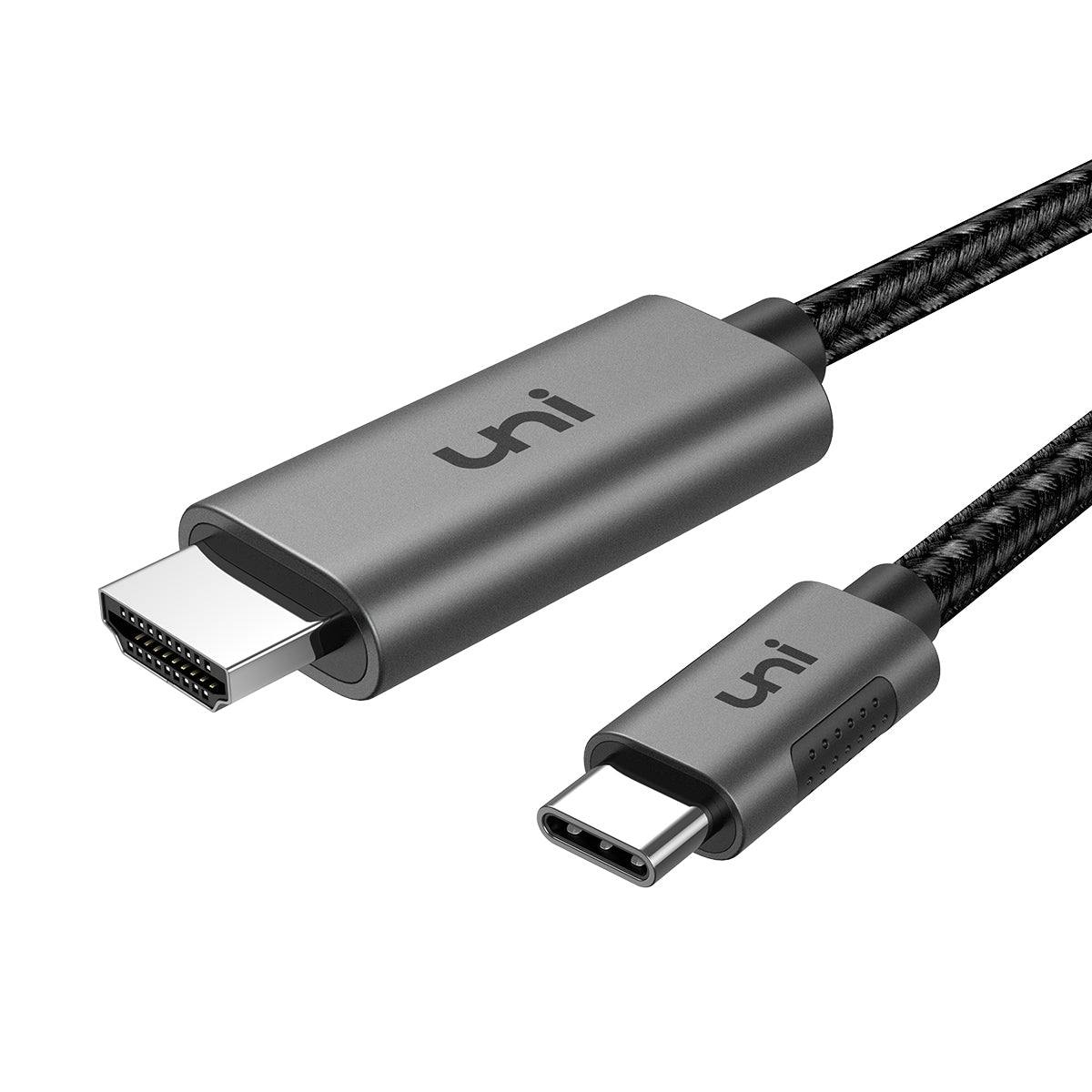 Conserveermiddel binnenkort mooi uni® USB-C to HDMI Cable | 4K@60Hz Ultra HD Displays | Aluminum | 3ft/ 6ft/  10ft