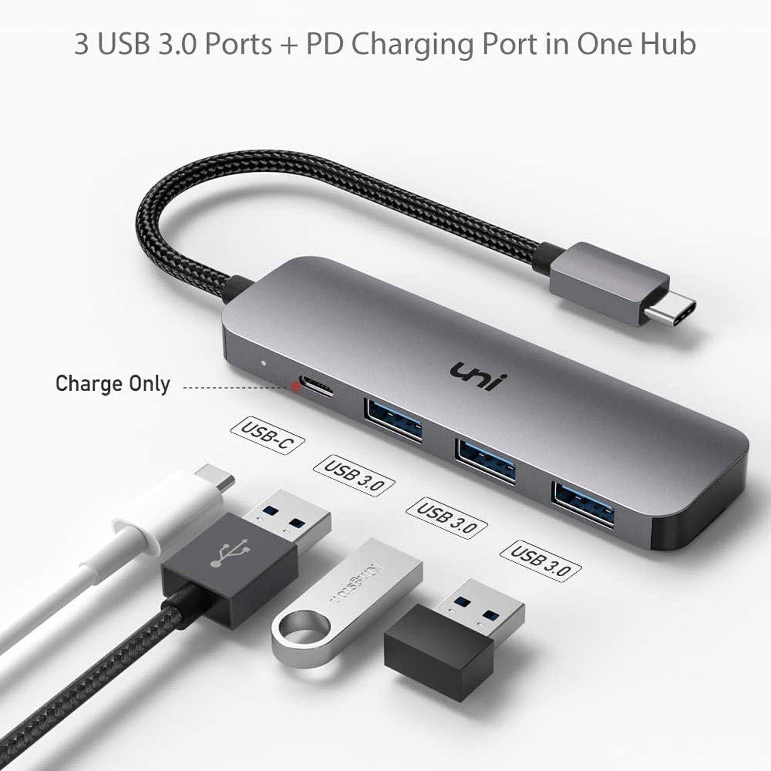gat Pool module uni® USB C Hub PD 100W USB 3.0 Adapter, Type C Adaptor, Ultra-Slim &  Portable
