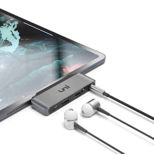 elegant Accor Supersonische snelheid uni® USB C to 3.55mm Hub for iPad Pro w/ USB C Headphone Jack, 4K HDMI