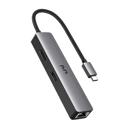 Chrono - Hub USB C, hub USB C 6 en 1 avec Ethernet, adaptateur multiport  USB C avec HDMI 4K, Ethernet RJ45, 2 ports USB, 100 W PD, gris -  Adaptateurs - Rue du Commerce