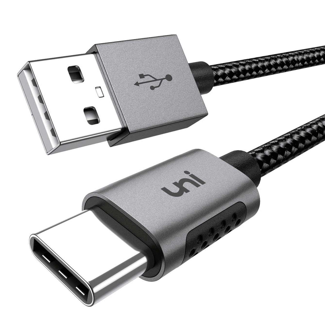 uni® USB C Fast Charging Cable, Double Nylon Braided