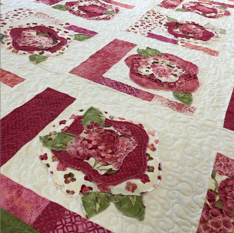 French Roses with custom quilting