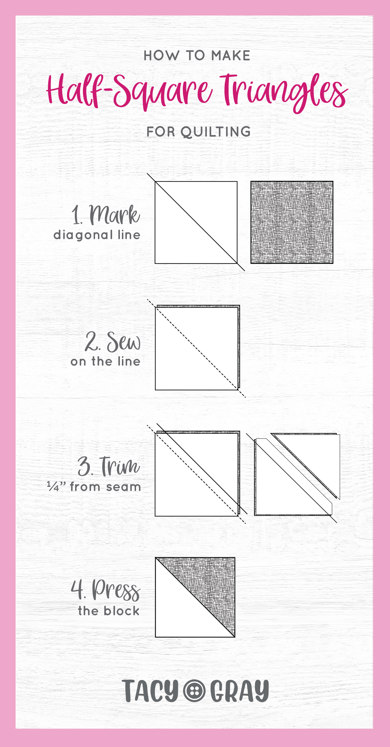 how to make half square triangles