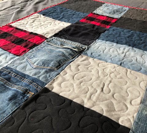 Making an upcycled quilt