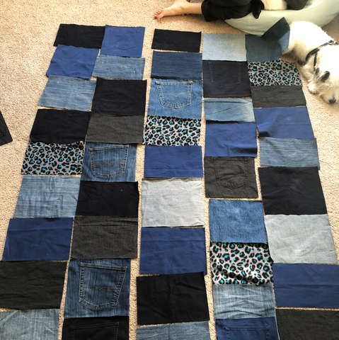 Making an upcycled quilt