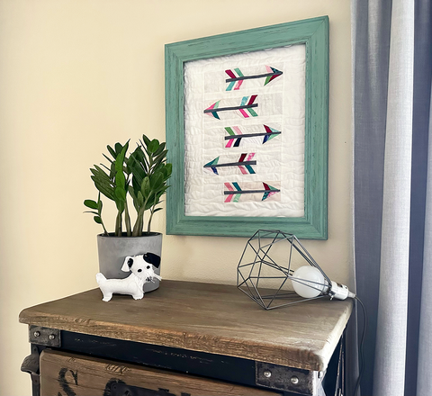 hang quilt in art frame