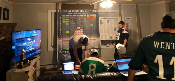 live draft board party