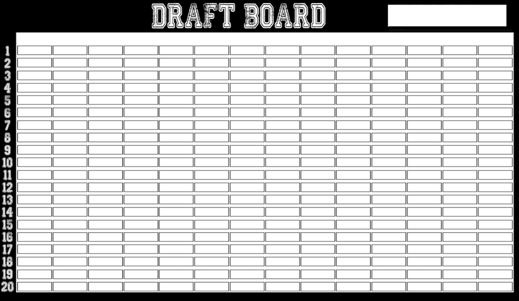 BLANK Draft Board Softball, Bachelor, Bachelorette & More Leagues