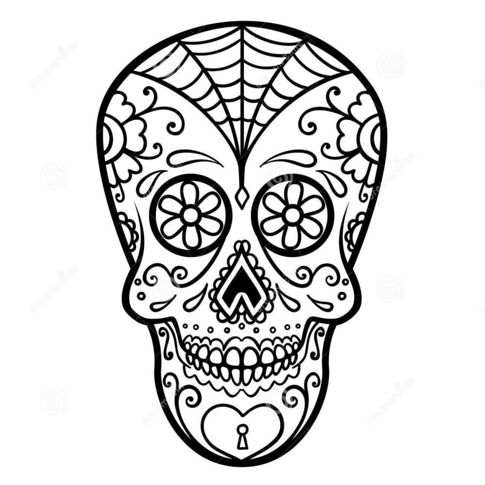 dia de los muertos skeleton sketch