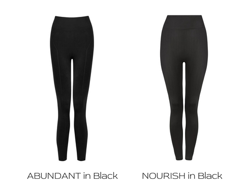 prism squared abundant leggings in black and nourish leggings in black 