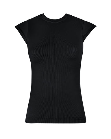 prism squared rouse top in black 