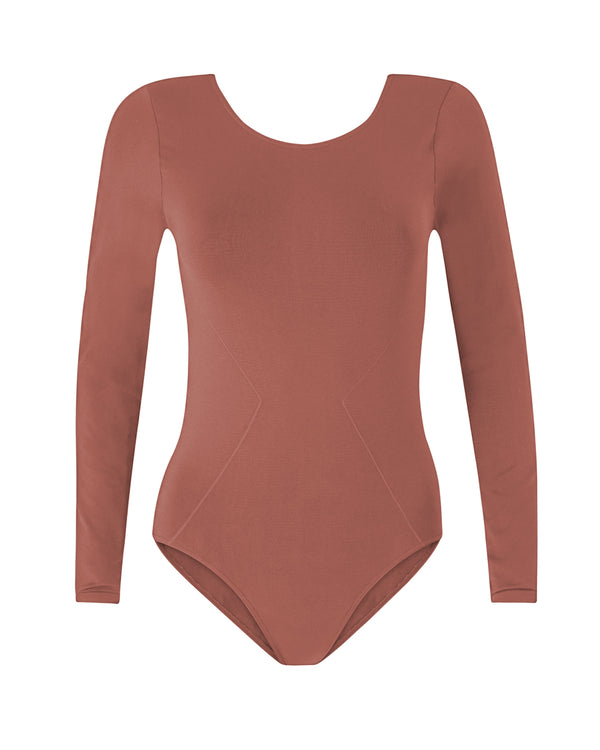 Seamless Shapewear Bodysuit Slimming Diagonal Neck Long Sleeve